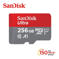 【最高折200+跨店點數22%回饋】SanDisk 256GB Ultra Micro SDXC A1 UHS-I 記憶卡150MB/s無轉卡