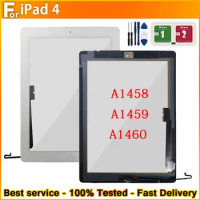 9.7" NEW Touch For iPad 4 A1458 A1459 A1460 touch screen glass digitizer Glass Panel Replacement with/without button