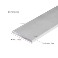 2PCS 6063-T5 Aluminium Alloy Plate Thickness10mm*Width100mm Article Aluminum Oxidation Length 100/150/200/250/300/400MM