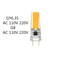 10PCS LED COB 10W GY6.35 G8 110V 220V dimmable LED GY6.35 110V LED G8 220V cob2508 dimming led g6.35