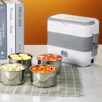 Double Layer Portable Electric Lunch Box Cooking Lunch Box