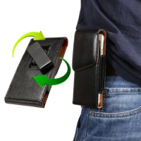 Phone Pouch Belt Clip Leather Bag Cover For Samsung Galaxy S24 Ultra S23 Ultra S22 S21 S20 Plus S23FE S21FE Note 20 Waist Case