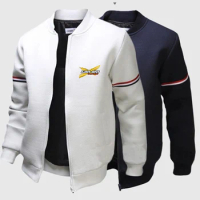 2024 New CAN-AM BRP Printing Fashionable Men's New Flight Jacket Round Collar Solid Cotton Long Sleeves Tracksuits Coat Tops