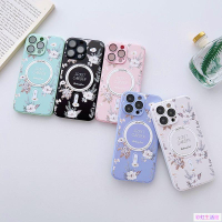 適用於磁吸彩繪手機殼iPhone 14 ProMax 全包鏡頭保護殼 i13 i12 i11 ProMax 防摔殼 14 Pr