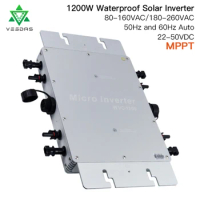 IP65 on Grid Tie Inverter 1200W MPPT Smart Micro Solar inverter pure sine wave inverter Board DC 22-50V to 80-260VAC for Solar