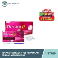 Recare tes kehamilan / test pack / pregnancy test with Urine Cup - 1 strip