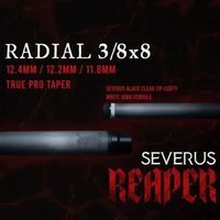 SEVERUS REAPER CARBON SHAFT RADIAL 3/8X8 - SUPER LOW DEFLECTION PREMIUM GRADE JUMA 12.4MM 12.2MM 11.