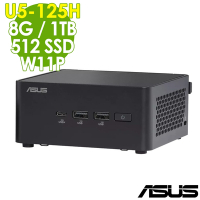 ASUS 華碩 NUC 14 Pro Ultra 5 迷你電腦 (Ultra 5-125H/8G/1TB HDD+512G SSD/W11P)