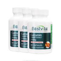 【美國BestVite】必賜力薑黃根萃取薑黃素膠囊3瓶(60顆*3瓶)