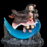 Demon Slayer's Blade Running Nidouzi Figure Model Car Decoration Cute Doll Can Change Face Anime Surroundings