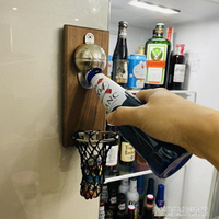 網紅籃球壁掛式啤酒起子軟磁鐵冰箱貼開瓶器精釀籃筐接瓶蓋瓶啟子 【麥田印象】