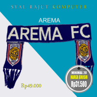 Syal Rajut Sepak Bola Arema Aremania Mesin Rajut Komputer