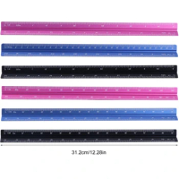 12Inch Triangular Engineer Scale Ruler, Metric Scale 1:20, 1:25, 1:50, 1:75, 1:100, 1:125 for Engineering Drafting