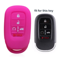 Silicone Car Key Cover Holder Keychain Key Case For HONDA CIVIC Accord Vezel Freed CRV Pilot Keyless Jackage
