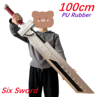 WW Zack Fair Sword Six Forms Weapon 7 VII Sword Cloud Strife Buster Sword Cosplay 1:1 Remake Sword Knife Safety PU
