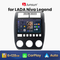 Junsun V1 AI Voice Wireless CarPlay Android Auto Radio for LADA Niva Legend Bronto 2021-2023 Car Multimedia GPS autoradio