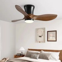 Modern Led Ceiling Fan Without Lights DC Motor 6 Speeds Timing Fans 24CM Low Floor Loft Remote Control Lux&amp;vitae Fan With Lights