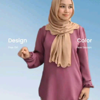 New sleema blouse muslimah cey iron less ready stock