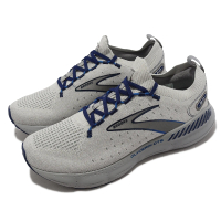 【BROOKS】慢跑鞋 Glycerin StealthFit GTS 20 男鞋 灰 藍 甘油20代 氮氣中底(1103851D081)