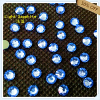 super shiny 50% off hot sale ss20 5mm light sapphire color with 1440 pcs each pack ; for nail art free shipping