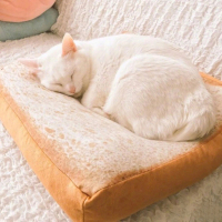 【萌貝貝】貓咪最愛吐司墊 土司坐墊(可拆洗 靠墊 仿真麵包墊子 坐墊)