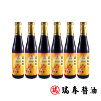 【瑞春醬油】瑞春伯黑豆油膏420mlx6瓶(黑豆純釀造)