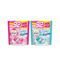【日本P&G】強洗淨4合1消臭柔軟香氛洗衣凝膠球92顆/袋(洗衣球膠囊衣物柔軟花香洗衣機槽防霉洗劑)