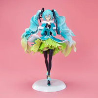 25CM Anime Hatsune Miku Figure Long Hair Virtual Singer Miku Manga Statue Figurines Pvc Action Collectible Model Toy Gift