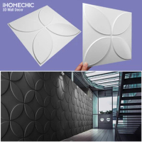30cm 3D Wall Panel Wavy lines Decor Stone Brick Living Room TV Background Decal Tile Mold 3D wall sticker bathroom kitchen wall