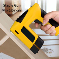 Electric Nail Gun Construction Nail Gun Stapler Furniture Nail Gun Frame Woodworking Tools With Nails USB Charging Furniture DIY