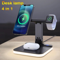 3 in 1 Magnetic Wireless Charger Stand For iPhone 14 13 12 Pro Max Mini iWatch Watch Airpods Pro 20W QI Fast Charge Dock Station