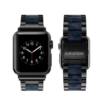 強強滾p-【Wearlizer】Apple Watch 6/5/4/3/2/1 代 不銹鋼錶帶 黑豹黑 附調整工具