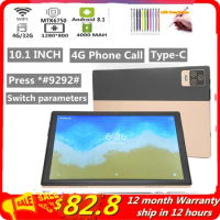 10.1 Inch Android 8.1 Tablet PC 4GB RAM 32G ROM Octa Core 4G Phone Call MTK6750 Type-C Dual Camera WIFI 5.0