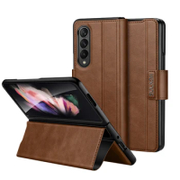 For samsung z fold 5 Anti-Fingerprint Full Body Leather Case for Samsung Galaxy Z Fold 5 Fold5 Cell Phone Accessories