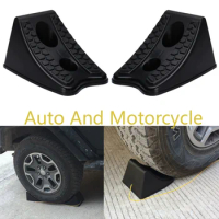 Hot Sell 2PCS Wheel Chocks Skid Resist Rubber High Strength Car Stopper Control Wheel Alignment Block Tire Support Pad