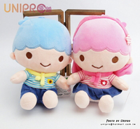 【UNIPRO】三麗鷗 kiki&amp;lala 雙子星 Twin Star 坐姿 絨毛6吋玩偶 吊飾 kikilala 擺飾