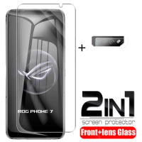 2in1 Tempered Glass Case For Asus ROG Phone 7 Screen Protector For Asus ROG Phone 7 Phone7 5G Lens Protective Film 6.78inches