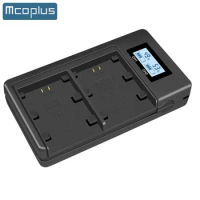 Mcoplus NP-FZ100 LCD Display USB Dual Battery Charger for Sony ZV-E1 FX3 FX30 A1 A9 A9II A7III A7R III A7R V A7S III A7 IV A6600