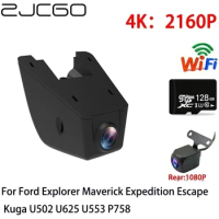 4K DVR Dash Cam Wifi Front Rear Camera 2 Lens 24h Monitor for Ford Explorer Maverick Expedition Escape Kuga U502 U625 U553 P758