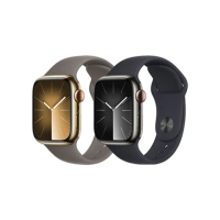 【Apple】Apple Watch S9 GPS+行動網路 45mm(不鏽鋼錶殼搭配運動型錶帶)
