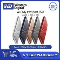 Western Digital WD My Passport SSD 1TB NVMe External Portable Solid State Drive 500GB Type-C USB3.2 encrypted mobile hard drive