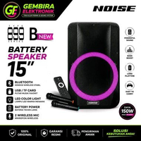 Speaker Noise 899 B New 15 Inch Battery Portable Bluetooth 2 Wireless Mic Original