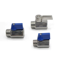 1/8" 1/4" 3/8" 1/2" 3/4" 1" Mini Sanitary Female To Male Ball Valve SS304 SS316 Stainless Steel