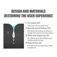 LUREHOLIC Rak Holder Joran Pancing 6 Slot - Penyimpanan Aman dan Mudah, Desain Vertikal IH Hitam