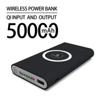 Wireless fast charging power bank portable 50000mah led display external battery for htc power bank 