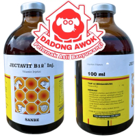 JECTAVIT B12 100ml vitamin b12 Memulihkan stamina dan Menambah Nafsu Makan Sapi  Kambing jectapros12