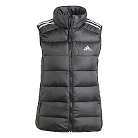 Adidas W ESS 3S L D VE [HZ8484] 女 羽絨背心 運動 休閒 經典 保暖 冬季 防潑水 黑白