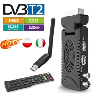 DVB-T2 H.265 HD Digital TV Receiver Spain Mini DVB T2 Scart TDT Decoder Europe Terrestrial TV Tuner HEVC 265 EPG EU Set Top Box