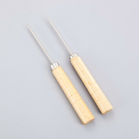 木柄錐子 錐子針鋼針錐子工具不銹鋼打孔鉤針勾針手工針錐擴孔針