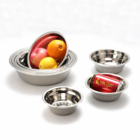 Multifunctional Durable Bowl Creative 304 Stainless Steel Soup Bowl Round Small Bowl Canteen Soup Bo